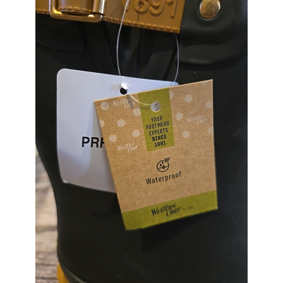 Western Chief Women's Heritage Mid Rain Boot Black Women's Sz 8 NWT No Box (218) - Picture 3 of 6